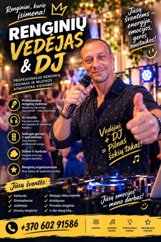Renginių vedėjo ir dj paslaugos visoje Lietuvoje, Kaunas — 2/8