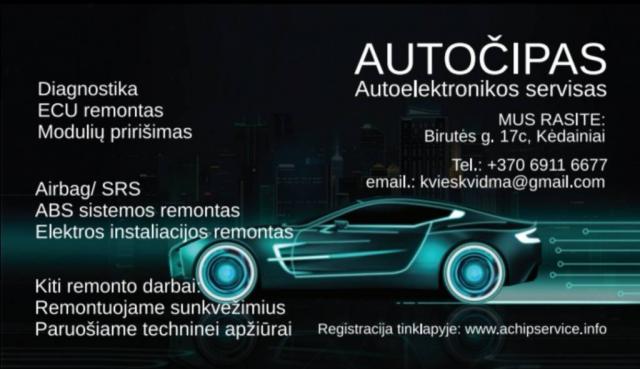 Autoelektronikos servisas Autočipas