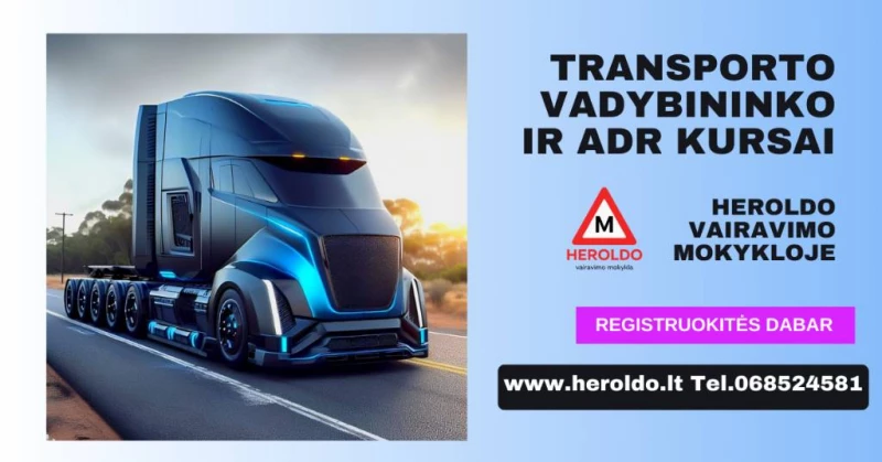 Transporto vadybininko  kursai Šiauliuose