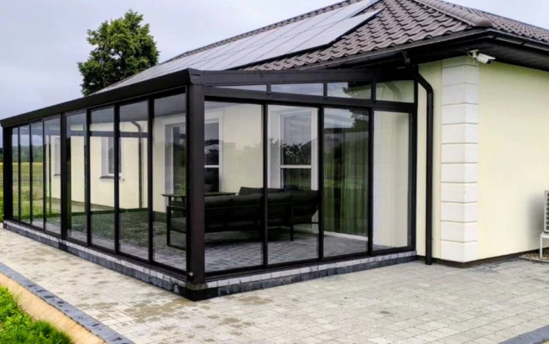 Aliuminio stoginės Verandų stiklinimas Stogeliai, Kaunas — 2/15