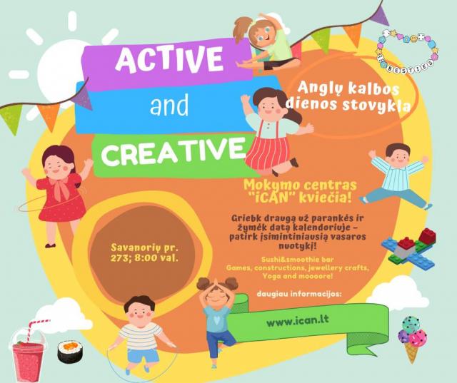 Anglų kalbos dienos stovykla Kaune „Active & Creative”